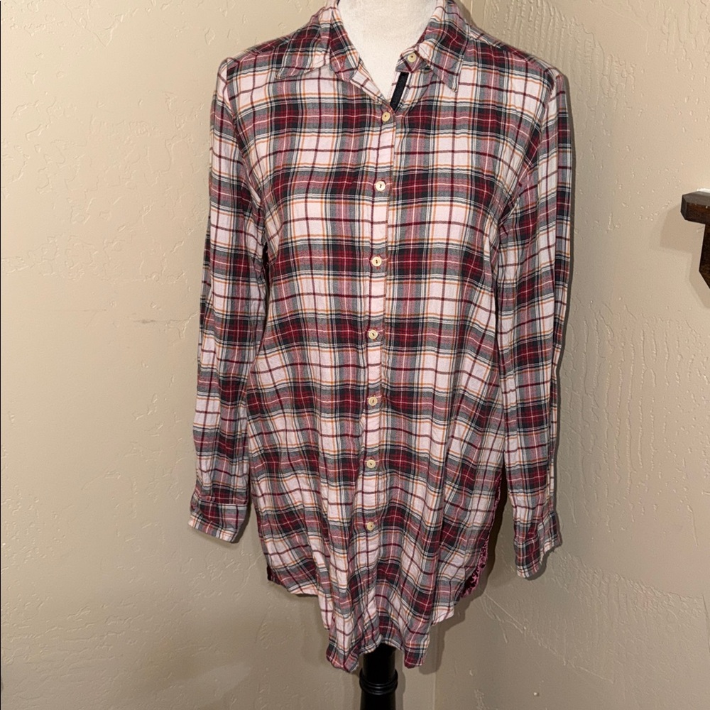 Johnny Was Workshop Patchwork Flannel Button Up S… - image 3